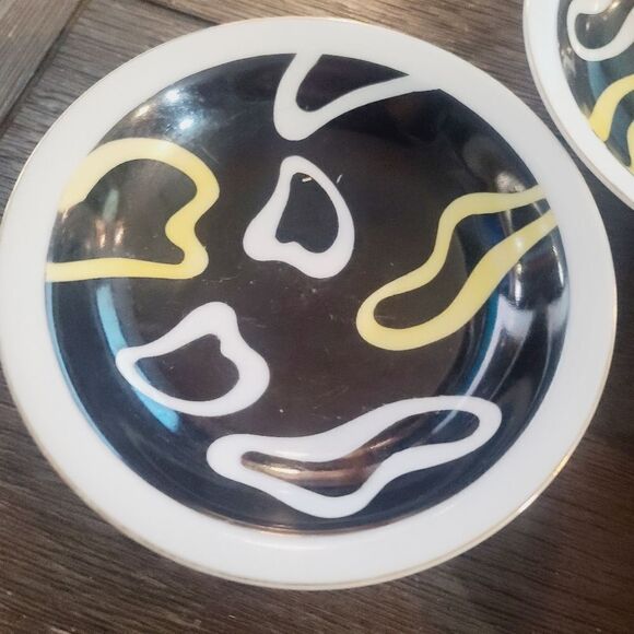 Vintage 1960s 1970s MCM Yamaka Toki Abstract Porcelain Bowls - Picture 4 of 14